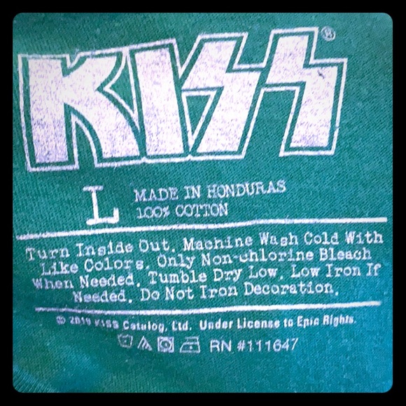 Green Kiss Rock & Roll All Night Band Shirt Large - Picture 3 of 5